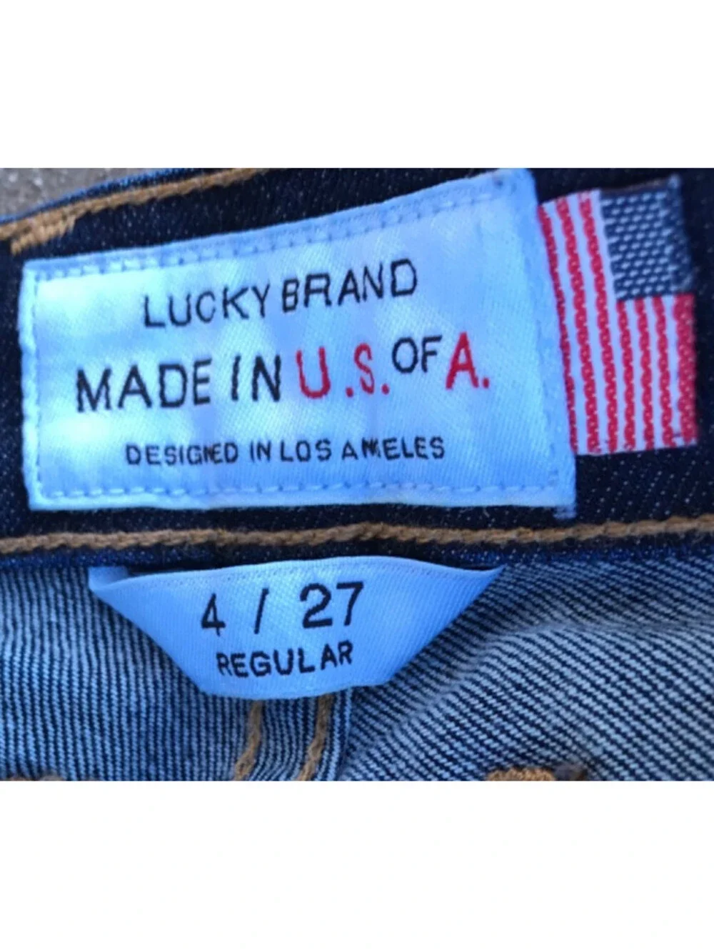 Lucky Brand White Oak Cone Denim Lolita Skinny Jeans 4/27 Made USA fit 28Wx32L